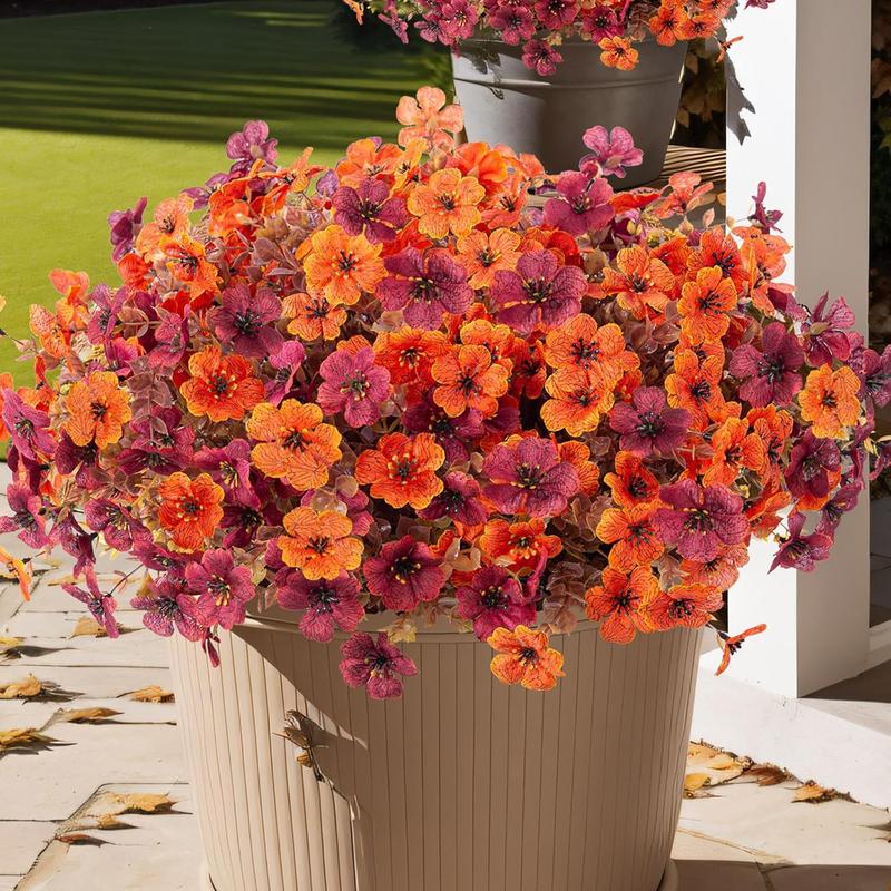 Fall Artificial Flower UV Resistant Halloween Harvest Festival Decor Fake Silk Flower Home Table Centerpiece Decoration