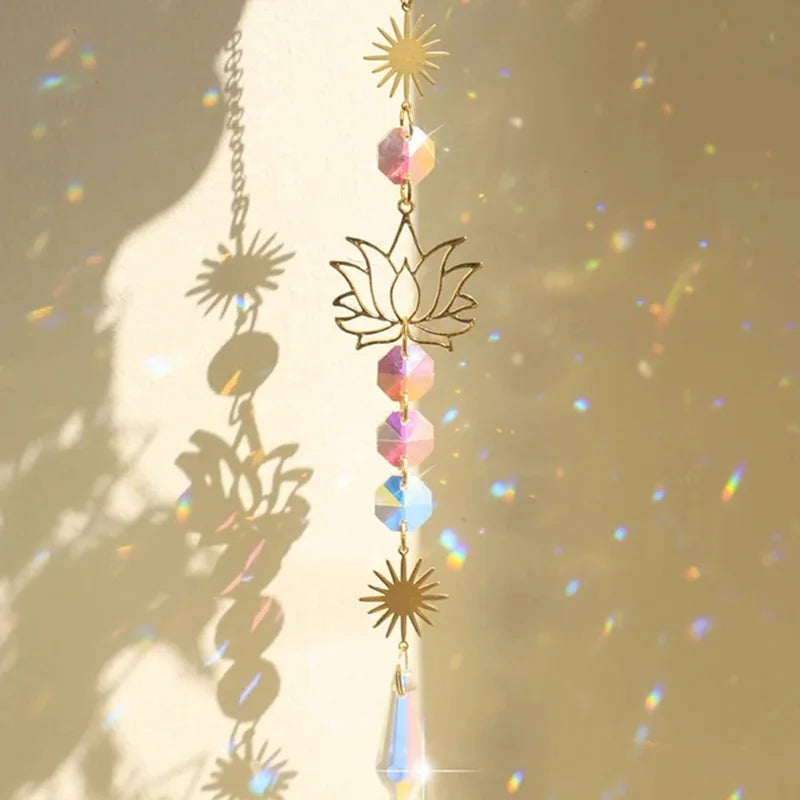 Crystal Lotus Sun Catcher Rainbow Maker