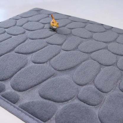 Premium Embossed Memory Foam Bath Mat – Thick, Non-Slip & Ultra-Soft